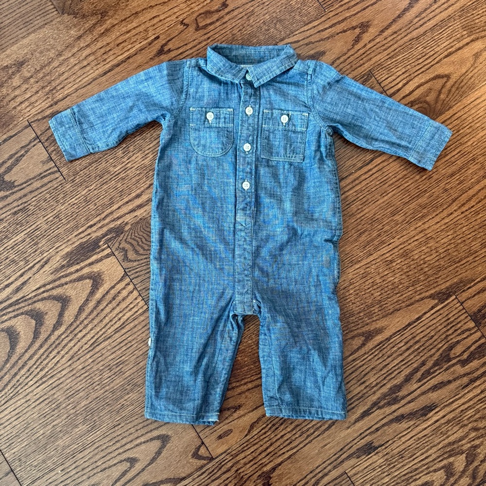 BabyGAP Blue Denim Baby Toddler Kids Jumpsuit